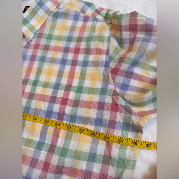 MINE Men’s Size XL  Multi-Color Pastel Gingham Plaid Button-Down Shirt - Picture 10 of 16